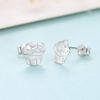 WYRKYP Earrings S925 Sterling Sier Earrings Stylish and Creative Ice Design Stud Earrings Personality Temperament Jewellery Gift for Women and Girls,Sier view 3