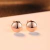 WYRKYP Earrings S925 Sterling Sier Earrings Simple and Stylish Round Pearls Gold Plated Rose Gold Stud Earrings Personality Temperament Jewellery Gift for Women view 3