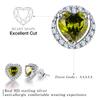 WYRKYP Earrings18K Gold Plating 925 Sterling Sier Birthstone Love Heart Stud Earrings Cubic Zirconia Hypoallergenic Earrings Birthday Gift for Women and Girls,August-Perldot view 3