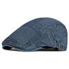 2 Pack Mens Denim Cotton Newsboy Cap Ivy Gatsby Driving Hunting Cabbie Hats (K) view 2