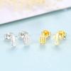 WYRKYP Earrings S925 Sterling Sier Earrings Small Aeroplane Asymmetric Stud Earrings Personality Temperament Jewellery for Women and Girls Two Earrings Different in Style,Gold view 4