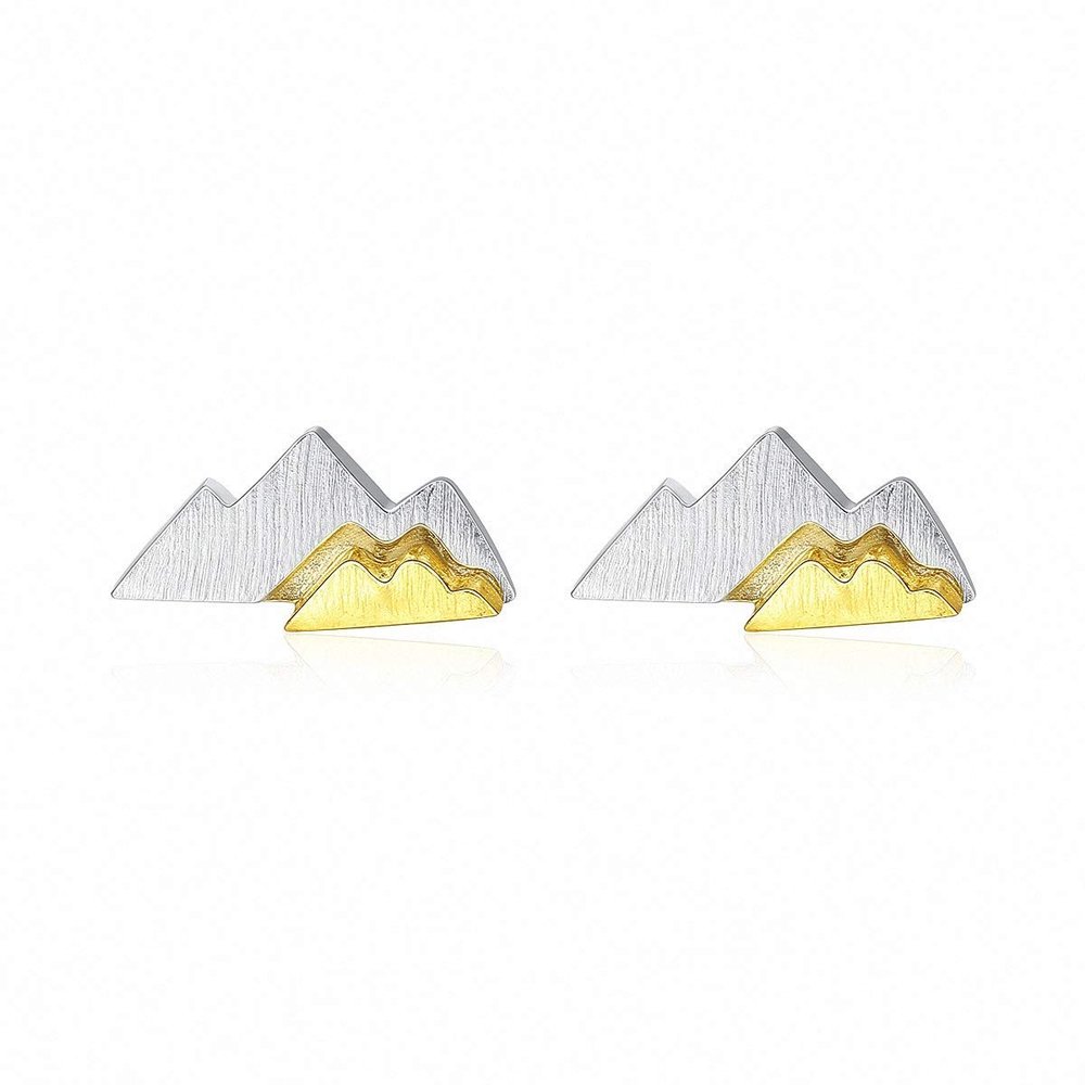 WYRKYP Earrings S925 Sterling Sier Earrings Simple and Sweet a Hill Stud Earrings Personality Temperament Jewellery Gift for Women and Girls