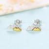 WYRKYP Earrings S925 Sterling Sier Earrings Simple and Sweet a Hill Stud Earrings Personality Temperament Jewellery Gift for Women and Girls view 3