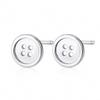 WYRKYP Earrings S925 Sterling Sier Earrings Simple and Stylish Round Button Stud Earrings Personality Temperament Jewellery Gift for Women view 1