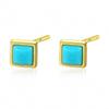WYRKYP Earrings S925 Sterling Sier Earrings Simple and Stylish Geometric Square Stud Earrings Personality Temperament Jewellery Gift for Women view 1