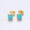 WYRKYP Earrings S925 Sterling Sier Earrings Simple and Stylish Geometric Square Stud Earrings Personality Temperament Jewellery Gift for Women view 3