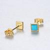 WYRKYP Earrings S925 Sterling Sier Earrings Simple and Stylish Geometric Square Stud Earrings Personality Temperament Jewellery Gift for Women view 4