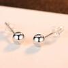 WYRKYP Earrings S925 Sterling Sier Earrings Simple Mini Cute Small Pearl Stud Earrings Personality Temperament Jewellery Gift for Women and Girls.49 view 3