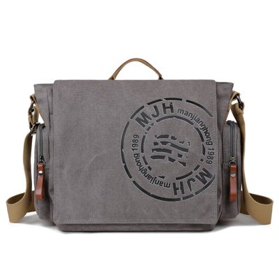 FSD.WG Satchel Messenger Bag for Men Canvas,Travel Shoulder bag 13.5" Laptop Bags