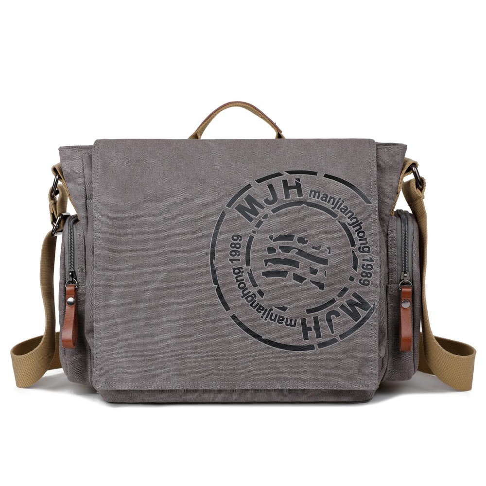 FSD.WG Satchel Messenger Bag for Men Canvas,Travel Shoulder bag 13.5" Laptop Bags