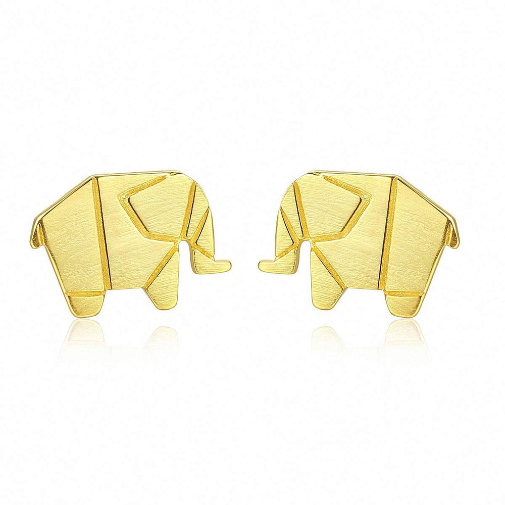 WYRKYP Earrings S925 Sterling Earrings Simple and Stylish Small Animal Cute Elephant Baby Stud Earrings Personality Temperament Jewellery Gift for Women,Gold