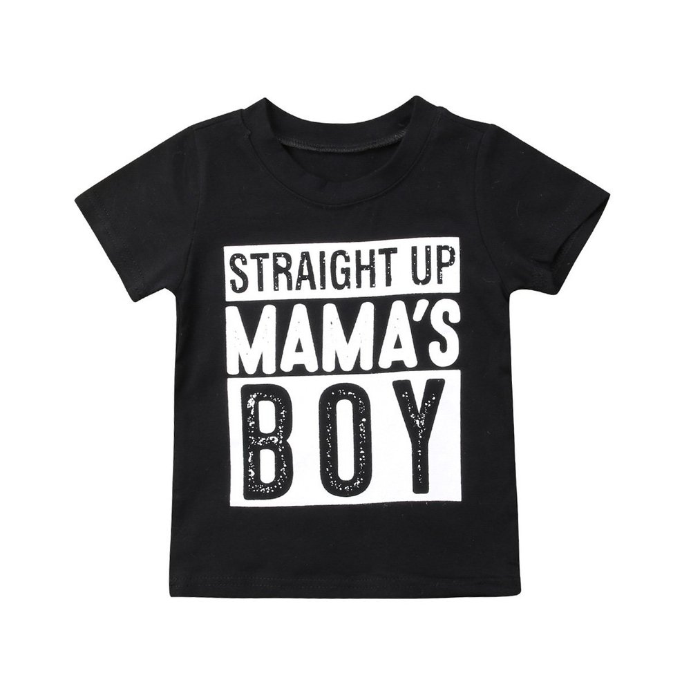 JLKGICF Toddler Baby Boy Girl Funny Short Sleeve Cotton T-Shirt Tops Tee Clothes Kids Summer Playsuit Clothes 1-6Y (Tee#BOY,3-4T,)