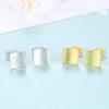 WYRKYP Earrings S925 Sterling Sier Earrings Simple and Stylish Geometric Stud Earrings Personality Temperament Jewellery Gift for Women,Gold view 4