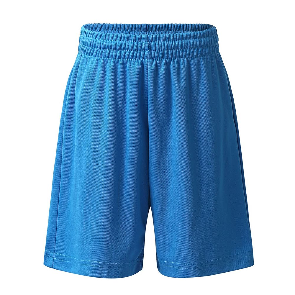 Yeeye Children Kids Boys Dry-Fit Sports Active Athletic Shorts Lightweight Short Pants with Drawstring Blue 5-6