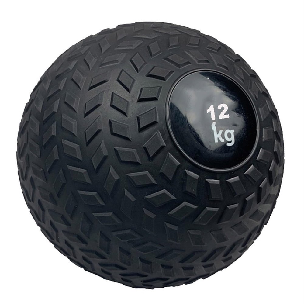 Medicine Ball Black Wall Ball, Slam Ball Weighted Ball Core Muscle Cardio Workout - Easy to Grip Tread - Heavy Duty PVC Shell (Size : 12kg/26.5lb)