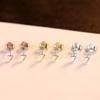 Earrings S925 Sterling Sier Earrings Simple and Stylish Geometry Triangle Stud Earrings, Set with AAA+ Cubic Zirconia Earrings Gift for Women view 4
