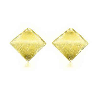 WYRKYP Earrings S925 Sterling Sier Earrings Stylish Irregular Geometric Polygon Stud Earrings Personality Temperament Jewellery Gift for Women and Girls,Gold
