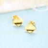 WYRKYP Earrings S925 Sterling Sier Earrings Stylish Irregular Geometric Polygon Stud Earrings Personality Temperament Jewellery Gift for Women and Girls,Gold view 3