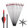 28 Inch Arrow 500 Spine Arrow Target Practice Arrow Hunting Arrow Carbon Arrows Compound Bow Recurve Bow Adult Youth Archery Indoor Outdoor Shooting Field Tip 12pc view 1
