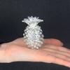 LONGSHENG - SINCE 2001 - Handcrafted Silver Pineapple Trinket Box Jeweled New Lovely Fruit Jewelry Box Gifts view 3