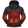 DEWBU Heated Jacket Polar Fleece Heating Hoodie for Women, Black L view 1