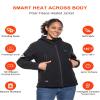 DEWBU Heated Jacket Polar Fleece Heating Hoodie for Women, Black L view 3