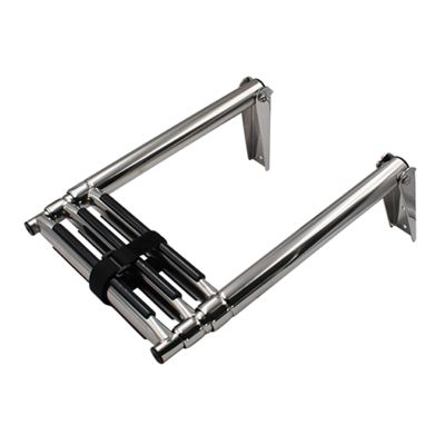 JLXJ Telescoping Boat Marine Ladder, Folding Swim Boarding Ladders, Extendable Drop Stainless Steel Ladders for Dock/Pontoon/Ship, Load: 300kg (Size : 3 Step)