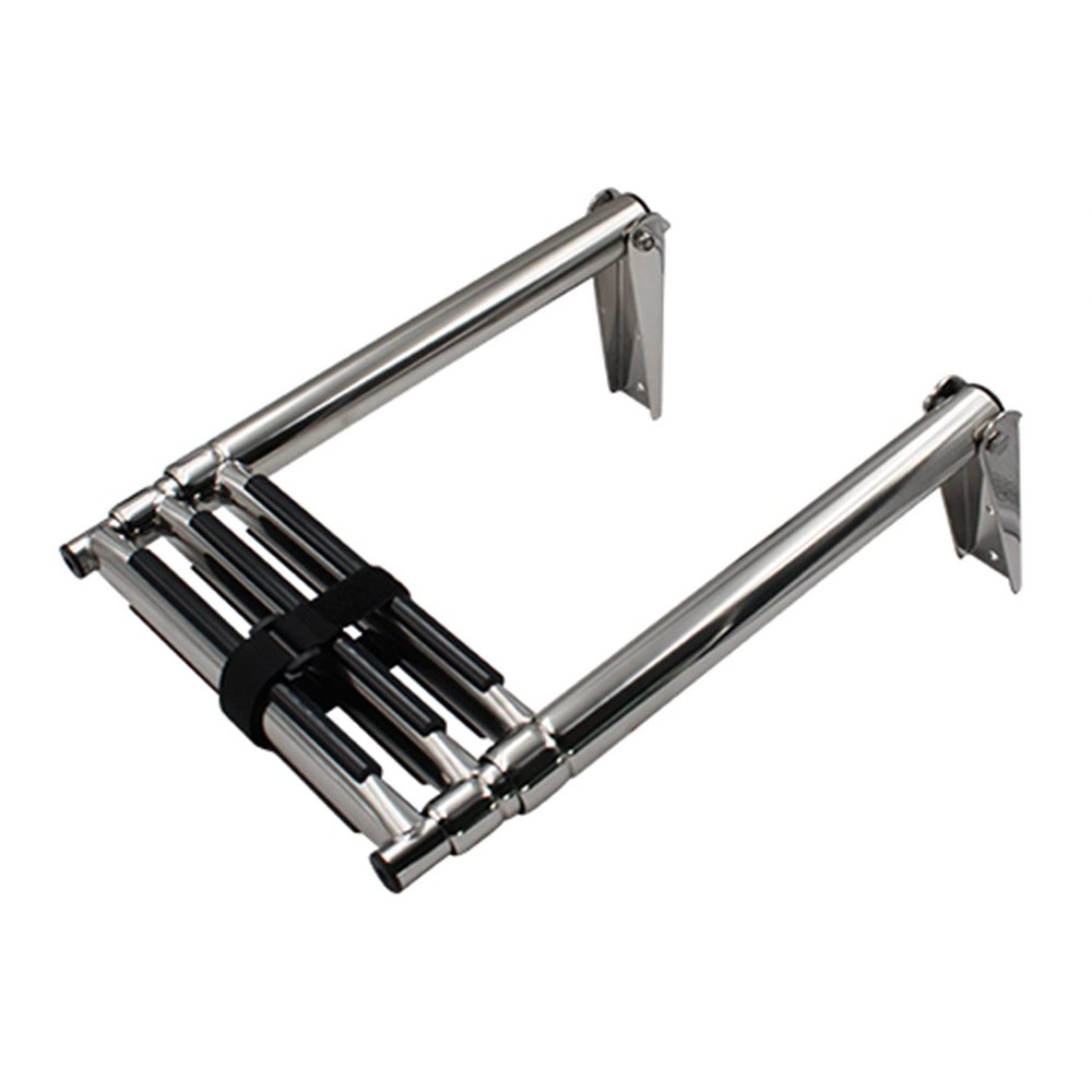 JLXJ Telescoping Boat Marine Ladder, Folding Swim Boarding Ladders, Extendable Drop Stainless Steel Ladders for Dock/Pontoon/Ship, Load: 300kg (Size : 3 Step)