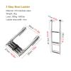 JLXJ Telescoping Boat Marine Ladder, Folding Swim Boarding Ladders, Extendable Drop Stainless Steel Ladders for Dock/Pontoon/Ship, Load: 300kg (Size : 3 Step) view 4