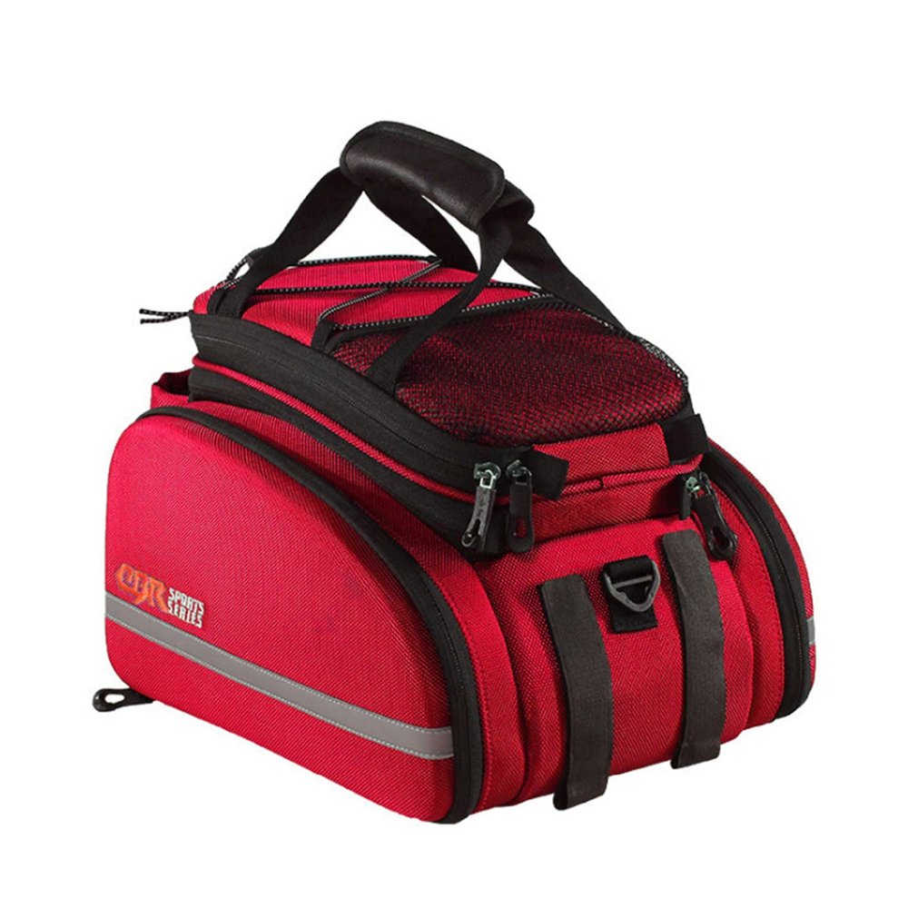 Bicycle Pannier 30L Large Capacity Bicycle Rear Seat Bag, Outdoor Cycling Travel Package,Red