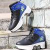 Double-Row Deform Wheel Automatic Walking Shoes Invisible Deformation Roller Skate 2 in 1 Removable Pulley Skates Skating Rollerskates Outdoor Parkour Shoes with Wheels for Girls Boys,Bright Black,US view 4