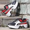 Double-Row Deform Wheel Automatic Walking Shoes Invisible Deformation Roller Skate 2 in 1 Removable Pulley Skates Skating Rollerskates Outdoor Parkour Shoes with Wheels for Girls Boys,Red Black,US 9 view 4