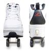Double-Row Deform Wheel Automatic Walking Shoes Invisible Deformation Roller Skate 2 in 1 Removable Pulley Skates Skating Rollerskates Outdoor Parkour Shoes with Wheels for Girls Boys,White,US 5.5 view 2