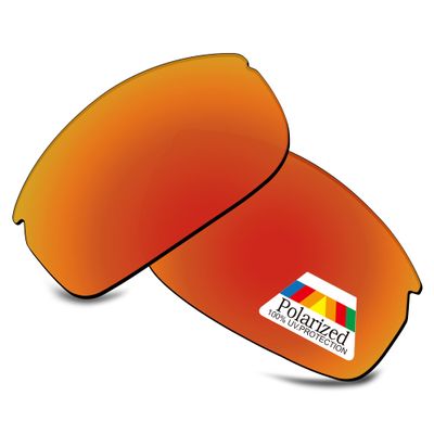 Bwake Replacement Lenses for Oakley Commit SQ Sunglasses OO9086 - Fire Red POLARIZED