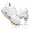 Double-Row Deform Wheel Automatic Walking Shoes Invisible Deformation Roller Skate 2 in 1 Removable Pulley Skates Skating Rollerskates Outdoor Parkour Shoes with Wheels for Girls Boys,White Silver,US view 1
