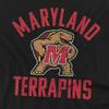 University of Maryland Official UMD Terrapin Logo Women's T Shirt,Black, Small view 2