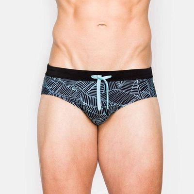WYRKYP Swimming Pants Swim Trunks,Leaves Abstract Triangle Swimming Trunks,Close Fitting Tether Swim Briefs,Summer Bikini Swim Shorts