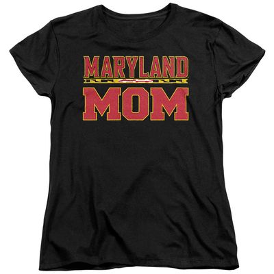 University of Maryland Official Mom Women's T Shirt,Black, X-Large
