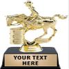 Crown Awards Rodeo Trophy, 5.5" Gold Barrel Race Custom Trophy with Engraving On Contemporary Base view 1