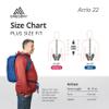 Gregory Arrio 22L Plus Size Unisex Day Hiking Backpack with Ventilated Backpanel and Built-in Hydration Attachment (Reservoir Not Included), Plus Size, Empire Blue view 2