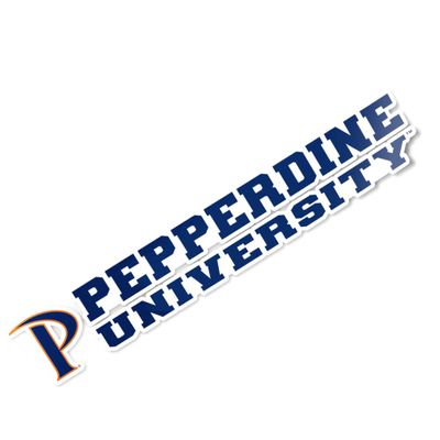 Desert Cactus Pepperdine University Waves Name Logo Vinyl Decal Laptop Water Bottle Car Scrapbook (8 Inch Sticker)