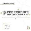 Desert Cactus Pepperdine University Waves Name Logo Vinyl Decal Laptop Water Bottle Car Scrapbook (8 Inch Sticker) view 2