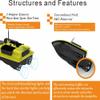 CRESEAPRODUCTS RC Bait Boat for Fishing with Remote Control GPS, Bait Boat for Carp Fishing, 2.5KG Load, 2 Motors, 500 Meters Range, Cruise Control and Auto Return view 4