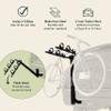 Retrospec Lenox 2-5 - Bike Hitch Rack for Cars, Trucks, SUVs with 2 Hitch | Foldable Steel Frame with Anti-Rattle Adapter, Tie Down Cradles and Straps - Fits Most Frames view 2