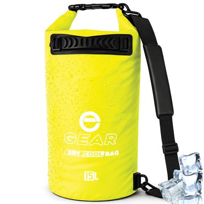 Enthusiast Gear 15L Insulated Dry Bag Floating Cooler, Waterproof, Collapsible, Portable, Perfect for Kayaking, Hiking, Boat and Beach