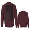 0021. Vintage American Flag United States of America Military us USA Patriotic Style Men's Crewneck Sweatshirt (Maroon Small) view 1