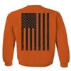 0021. Vintage American Flag United States of America Military us USA Patriotic Style Men's Crewneck Sweatshirt (Orange Large) view 3