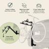 Retrospec Lenox 2-5 - Bike Hitch Rack for Cars, Trucks, SUVs with 2 Hitch | Foldable Steel Frame with Anti-Rattle Adapter, Tie Down Cradles and Straps - Fits Most Frames, Black view 2