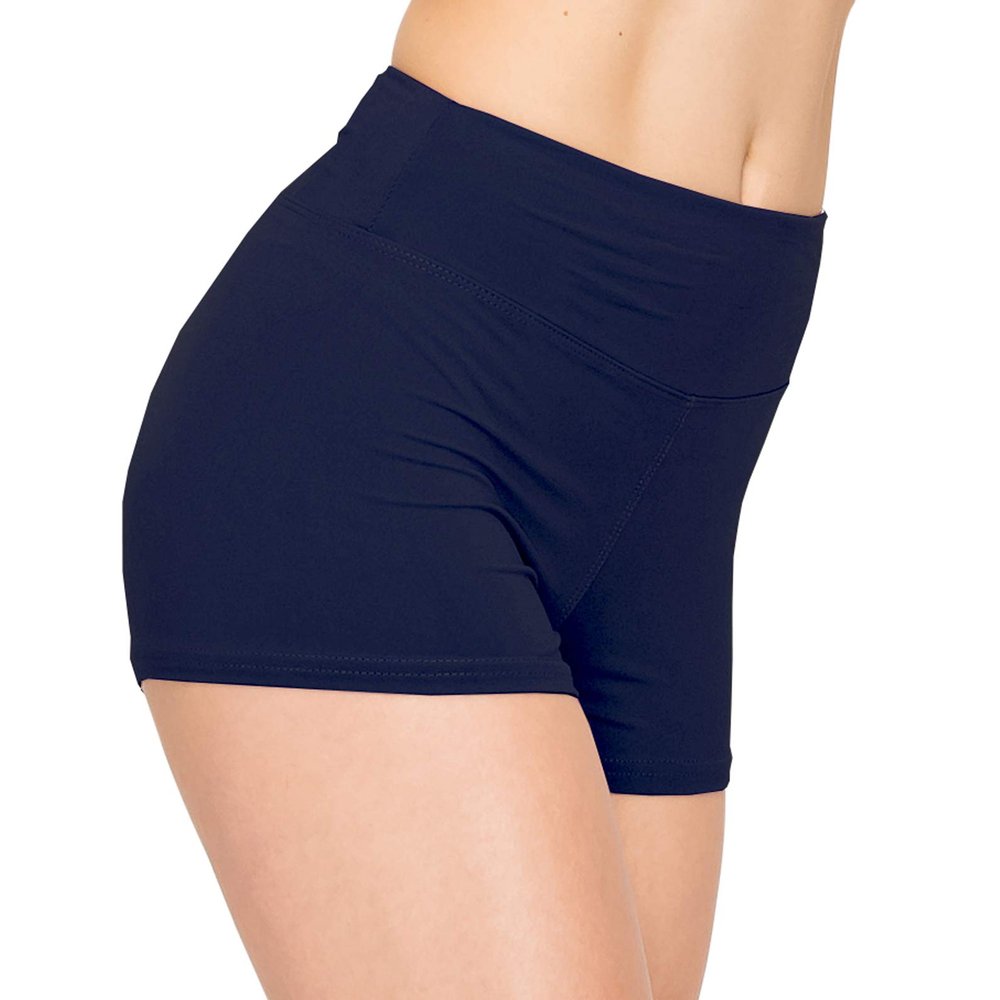 ALWAYS Women Workout Yoga Shorts - Premium Soft Solid Stretch Cheerleader Running Dance Volleyball Short Pants Navy Plus 3X-Large