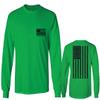 0021. Vintage American Flag United States of America Military us USA Patriotic Style Men's Long Sleeve t Shirt (Irish Green Small) view 1